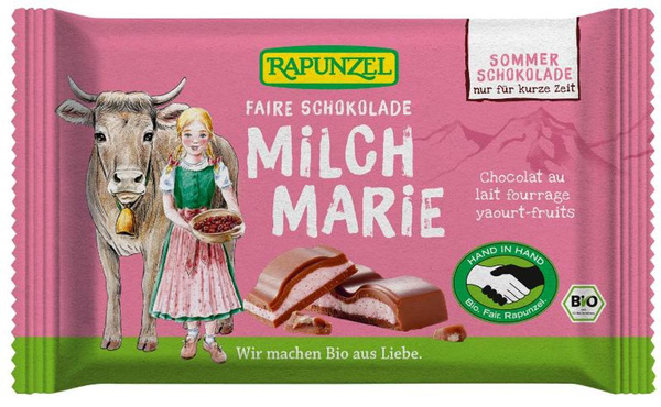 Produktfoto zu Schokolade Milch Marie mit Beeren-Joghurtfüllung