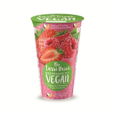 Produktfoto zu Lassi Vegan Erdbeere-Himbeere