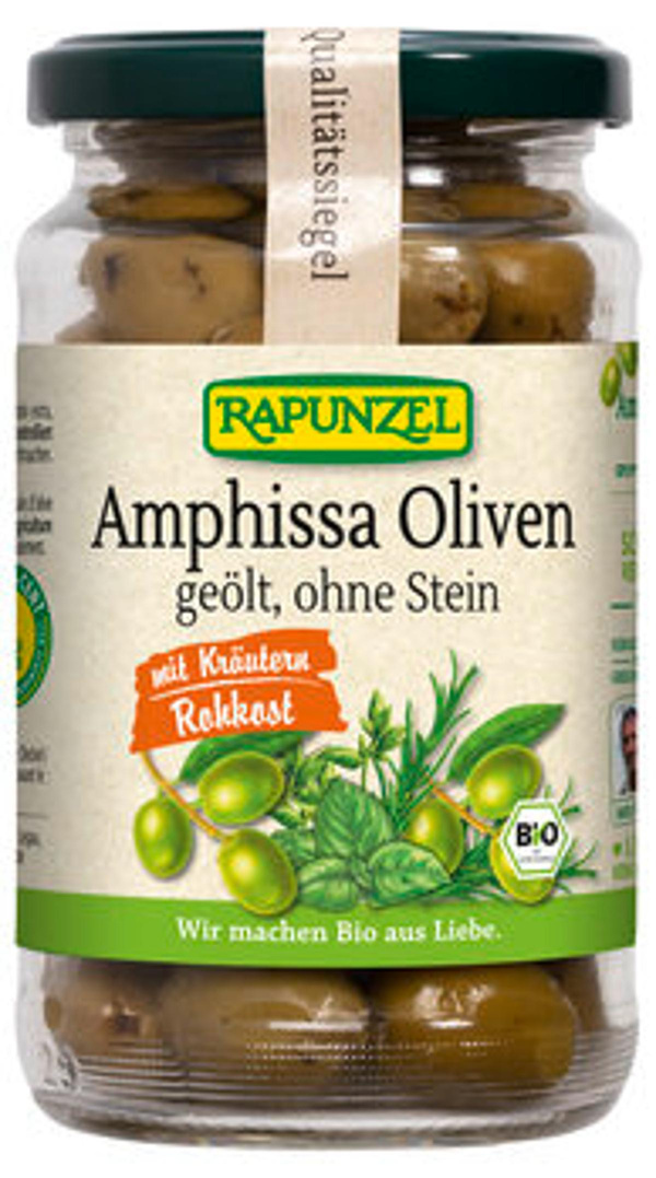Produktfoto zu Rapunzel Oliven Amphissa mit Kräutern, ohne Stein