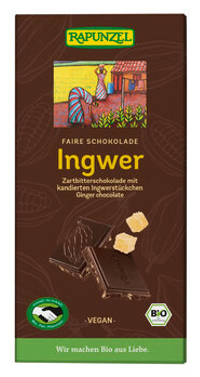 Produktfoto zu Zartbitter Schokolade Ingwer