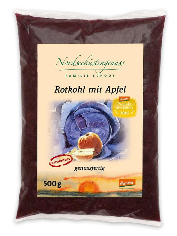 Produktfoto zu Rotkraut mit Apfel verzehrfertig