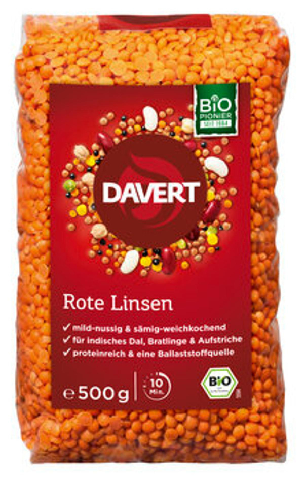 Produktfoto zu Davert Rote Ganze Linsen