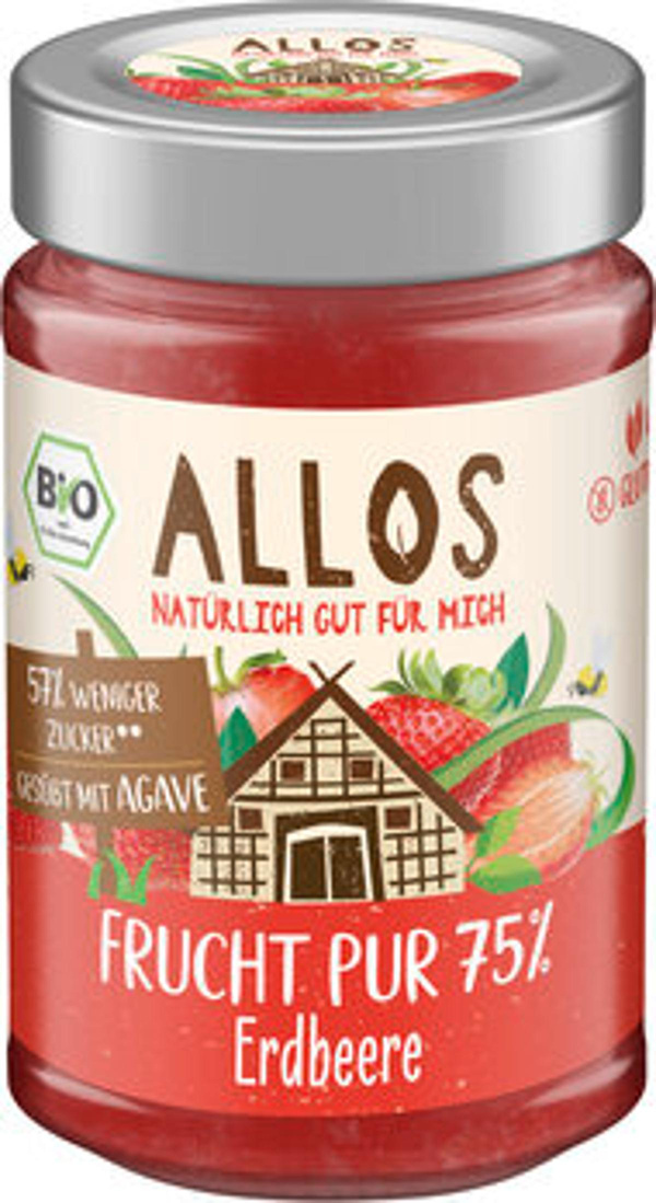 Produktfoto zu Allos Erdbeere Fruchtaufstrich