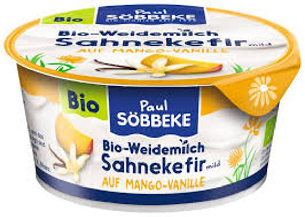 Produktfoto zu Weidemilch Sahnekefir auf Mango Vanille