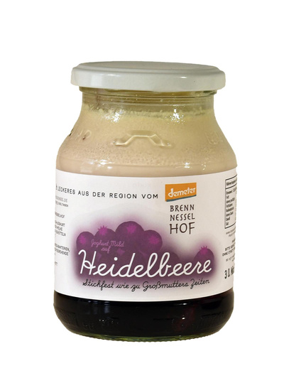 Produktfoto zu Brennesselhof Joghurt auf Frucht Heidelbeere