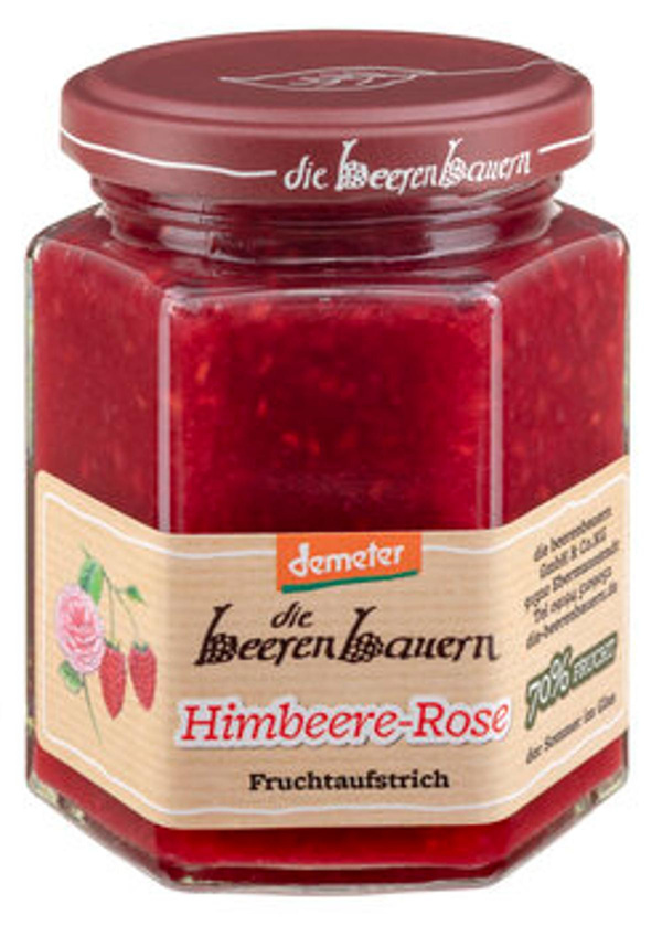 Produktfoto zu die beerenbauern Himbeere Rose Fruchtaufstrich