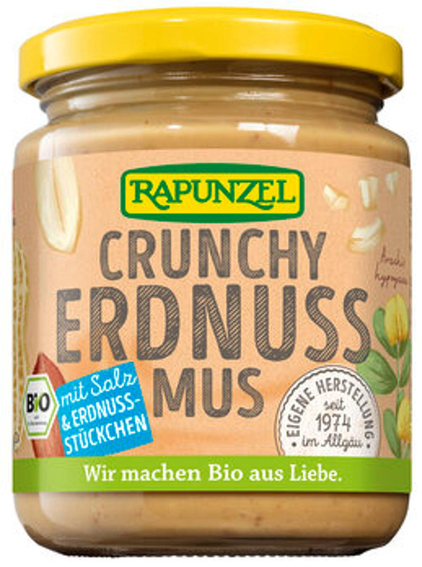 Produktfoto zu Rapunzel Erdnussmus Crunchy mit Salz