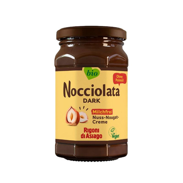 Produktfoto zu Rigoni di Asiago Nocciolata Dark Nuss Nougat Creme milchfrei