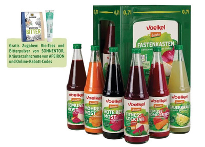 Produktfoto zu Fastenkasten - 6 Sorten Gemüsesäfte