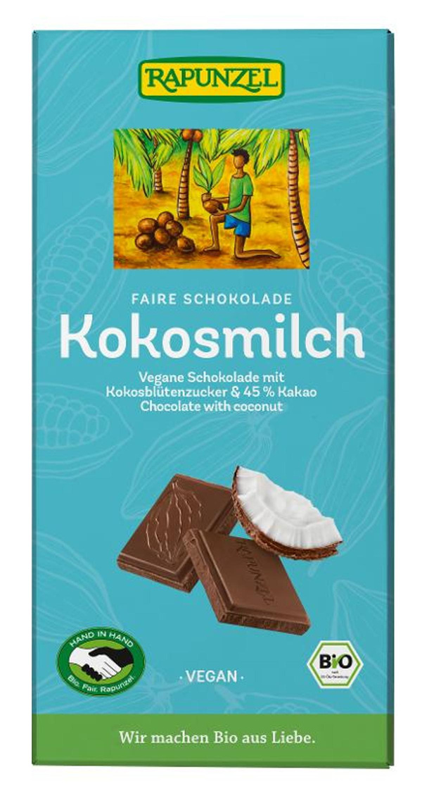 Produktfoto zu Kokosmilch Schokolade