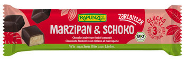 Produktfoto zu Rapunzel Schokolade Marzipan Happen