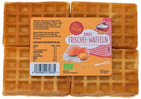Produktfoto zu Nur Puur Dinkel Frischeiwaffeln