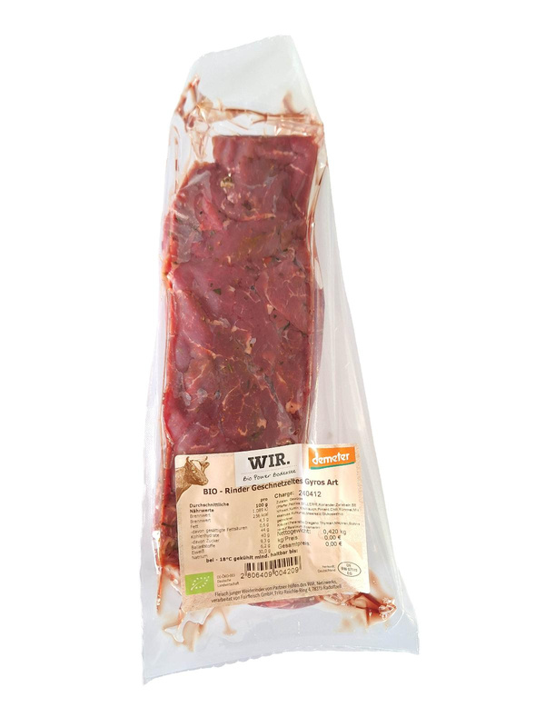 Produktfoto zu Rindergeschnetzeltes "Gyros"