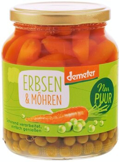 Produktfoto zu Nur Puur Erbsen & Möhren