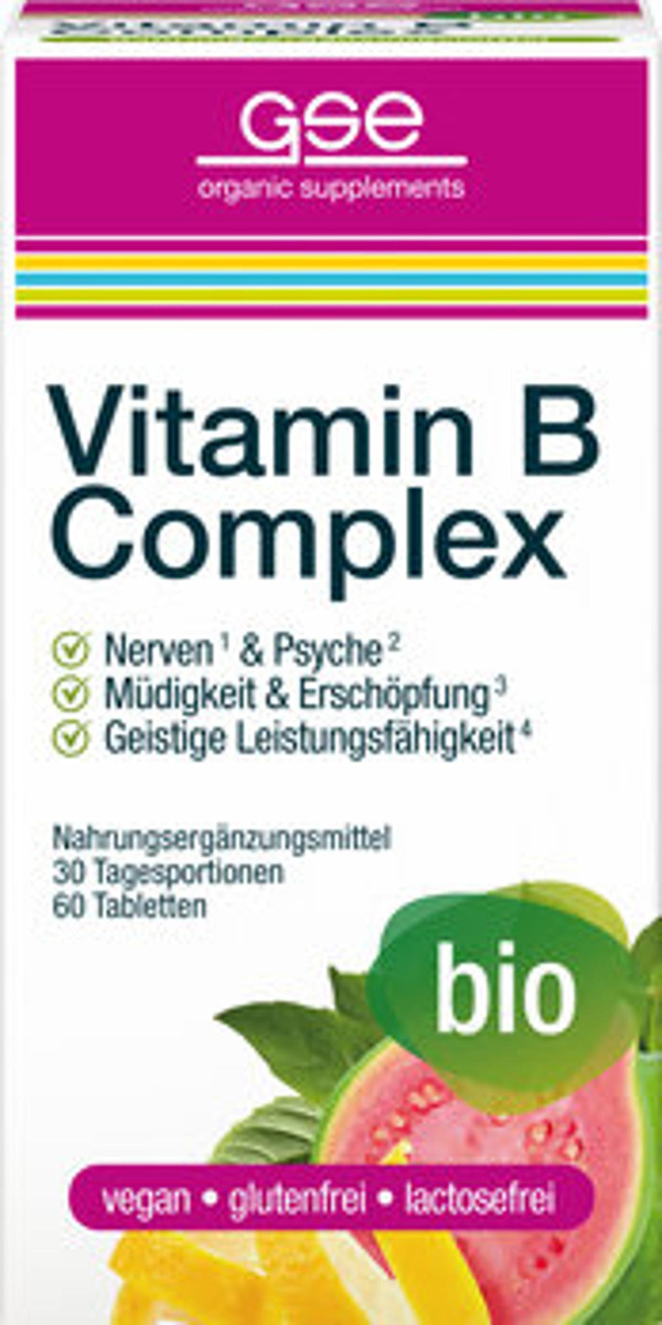 Produktfoto zu GSE Vitamin B Complex 500mg 60 Stück