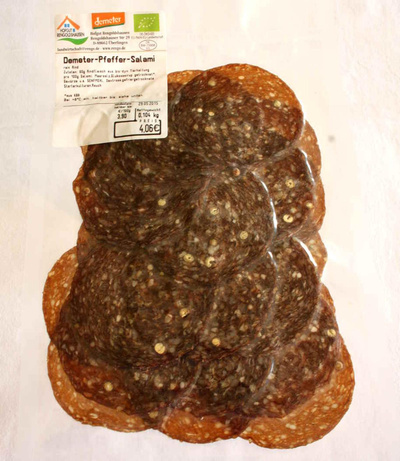 Produktfoto zu Rindersalami mit Pfeffer geschnitten ca. 120 g