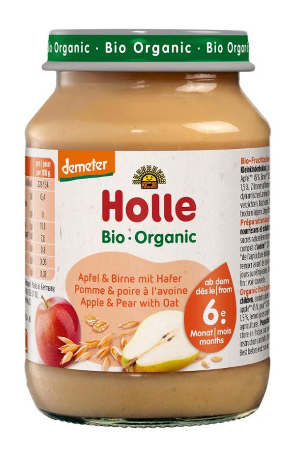 Produktfoto zu Apfel und Birne mit Hafer