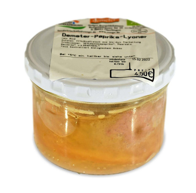 Produktfoto zu Paprika Lyoner im Glas Rind, ca. 170 g