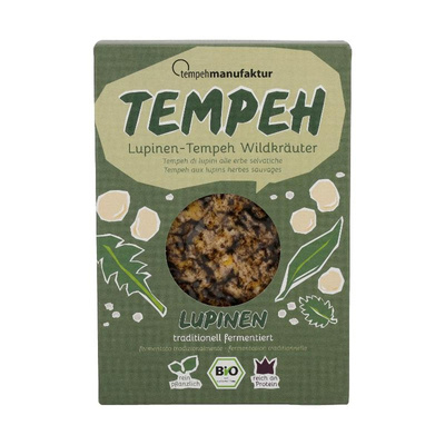 Produktfoto zu Lupinen Tempeh Wildkräuter
