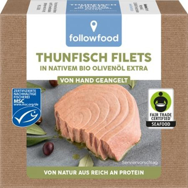 Produktfoto zu followfood Thunfisch Filets in nativem Olivenöl extra