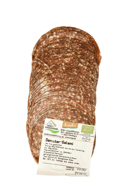 Produktfoto zu Rindersalami geschnitten