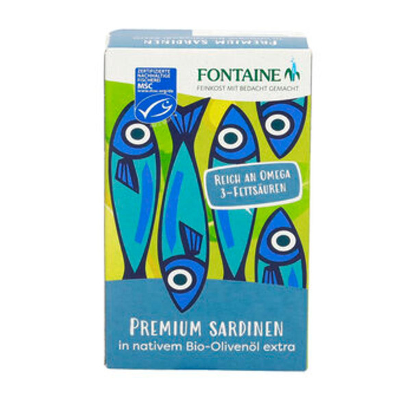Produktfoto zu Fontaine Sardinen mit Haut & Gräten in Olivenöl