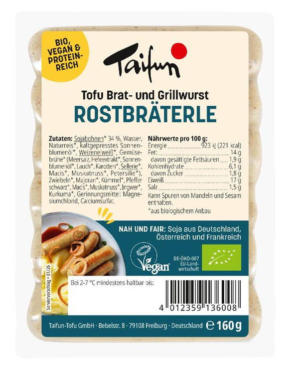 Produktfoto zu Tofu-Rostbräterle