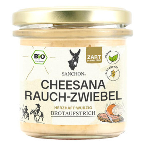 Produktfoto zu Sanchon Brotaufstrich Cheesana Rauch Zwiebel