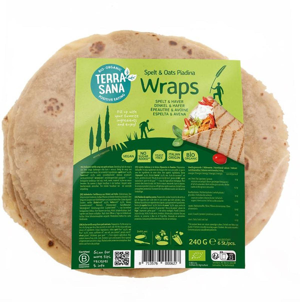Produktfoto zu Piadina Wrap Dinkelmehl und Hafer 6 Stück