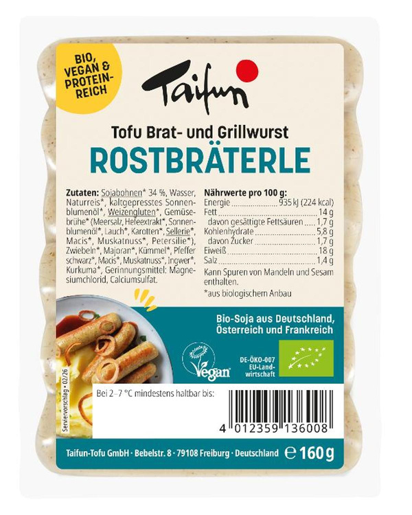 Produktfoto zu Tofu-Rostbräterle