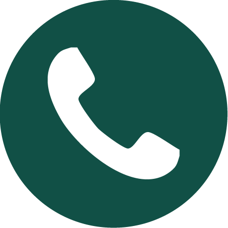 KI generiert: Ein weißes Telefonsymbol auf grünem, kreisförmigem Hintergrund.