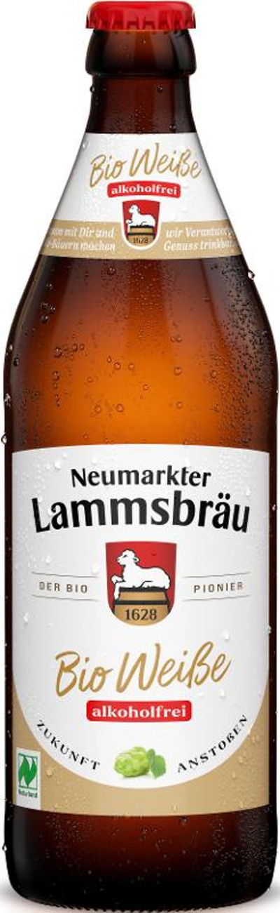 Produktfoto zu Lammsbräu Hefeweizen hell alkoholfrei