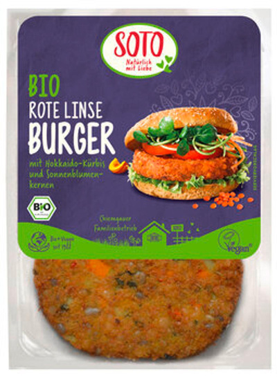 Produktfoto zu Rote Linse Burger vegan 2St