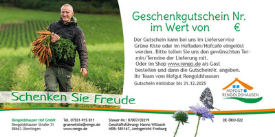 Produktfoto zu 50 € Gutschein für die Grüne Kiste
