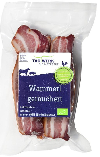 Produktfoto zu Wammerl- Schweinebauch geräuchert 2 Scheiben