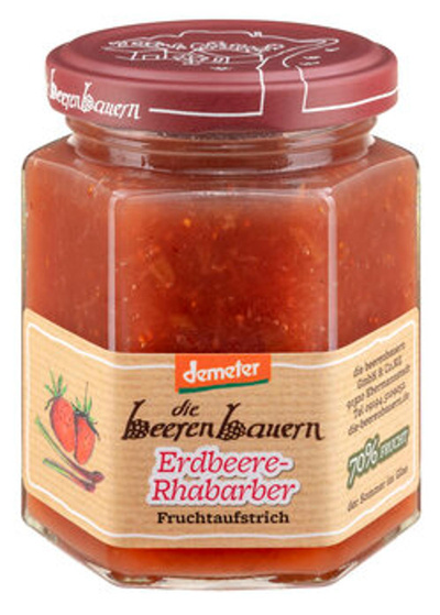 Produktfoto zu Erdbeer-Rhabarber Fruchtaufstrich