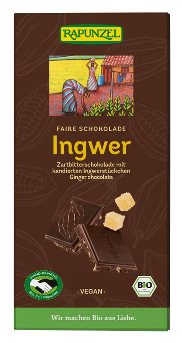 Produktfoto zu Zartbitter Schokolade Ingwer