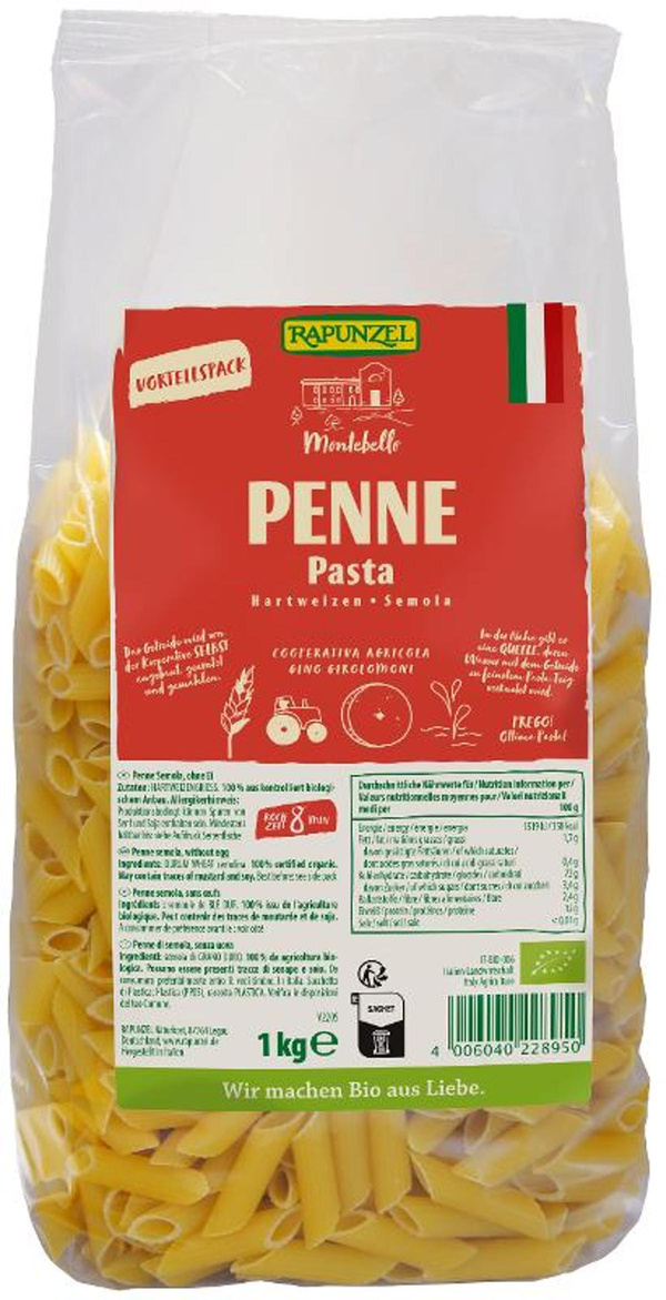 Produktfoto zu Penne Semola 1kg - Großverpackung