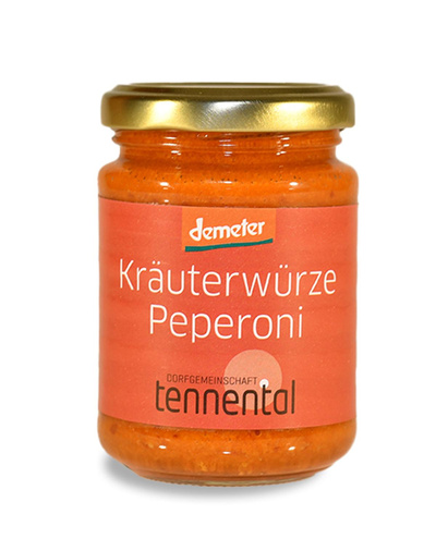 Produktfoto zu Dorfgemeinschaft Tennental Kräuterwürze Peperoni