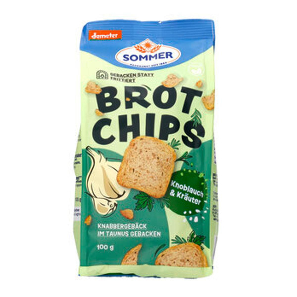 Produktfoto zu Sommer Brot Chips Knoblauch und Kräuter