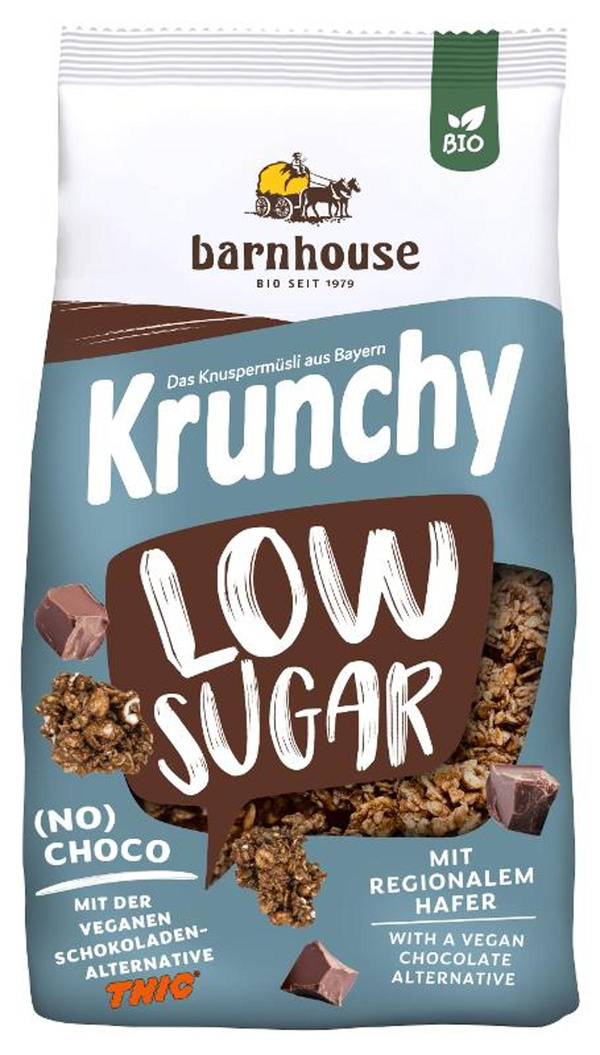 Produktfoto zu Krunchy Schoko Low Sugar Müsli vegan