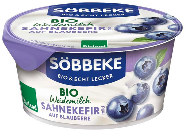 Produktfoto zu Weidemilch Sahnekefir auf Blaubeere