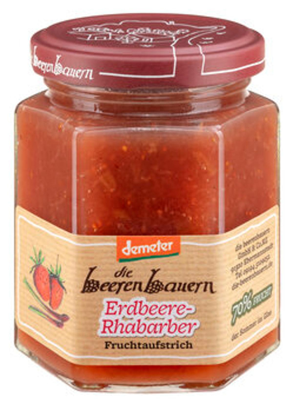 Produktfoto zu Erdbeer-Rhabarber Fruchtaufstrich