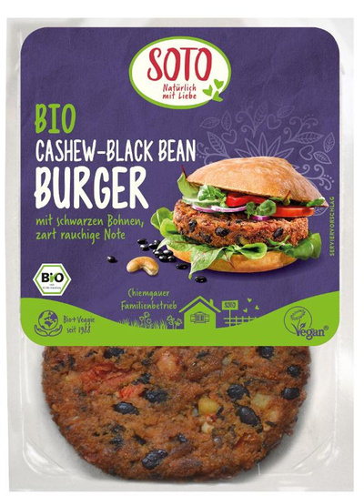 Produktfoto zu Cashew-Black Bean Burger vegan