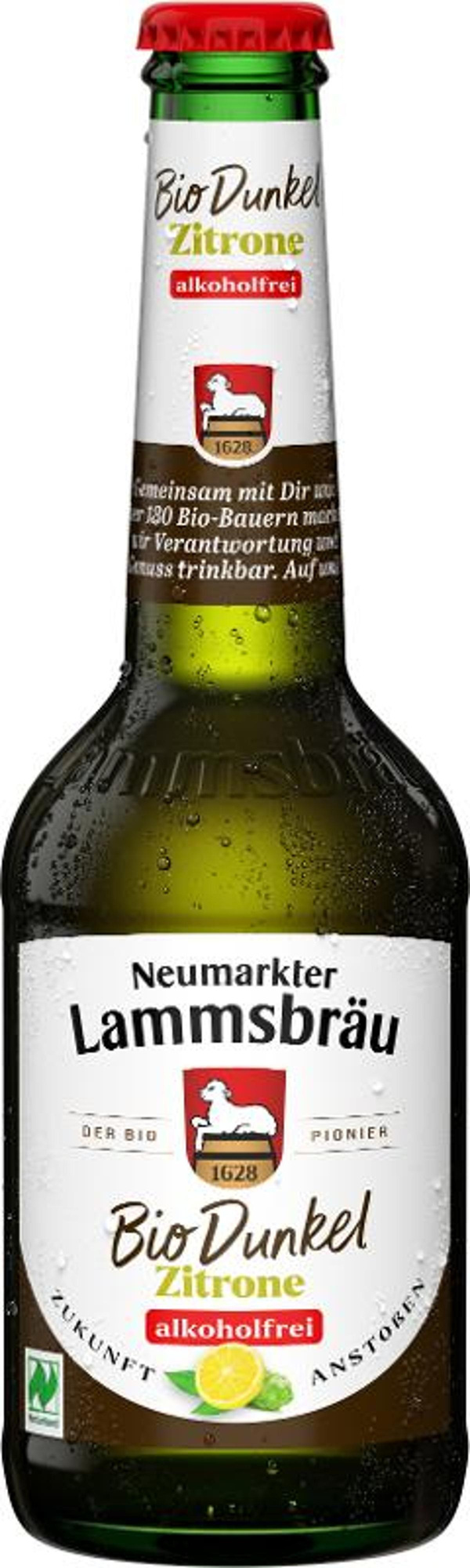Produktfoto zu Lammsbräu Dunkel&Pure Zitrone alkoholfrei