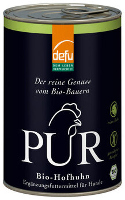 Produktfoto zu defu Hundefutter PUR Bio-Hofhuhn