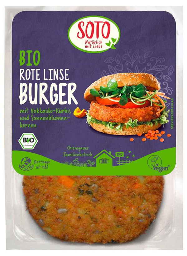 Produktfoto zu Rote Linse Burger vegan 2St